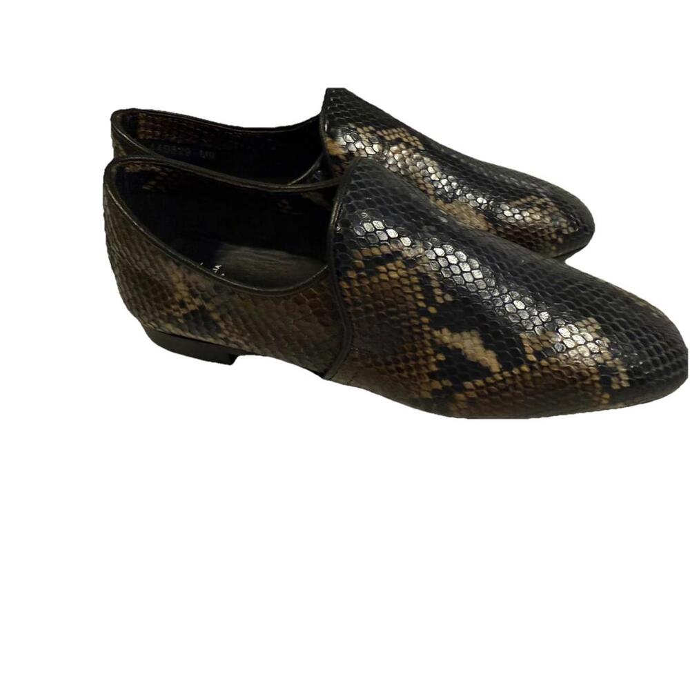 Aquatalia women’s Revy waterproof slipon leather loafers size 9 snake skin print - Picture 3 of 8